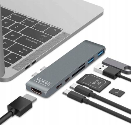 ZENWIRE ADAPTER 7W1 USB C THUNDERBOLT 3.0 HDMI 4K USB SD  (ZENWIRE)