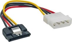 INLINE   KABEL ZASILAJĄCY SATA 4-PINOWY MOLEX NA 15-STYKOWY SATA Z ZATRZASKIEM 0,3M  (29670D)