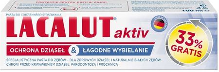 Natur Produkt Zdrovit Lacalut Aktiv Pasta Do Zębów Ochrona Dziąseł I Łagodne Wybielanie 100Ml