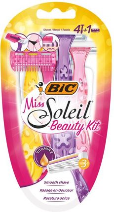 Bic Miss Soleil Beauty Kit Maszynka Do Golenia Dla Kobiet Trzyostrzowa 4 Szt.I + Trymer