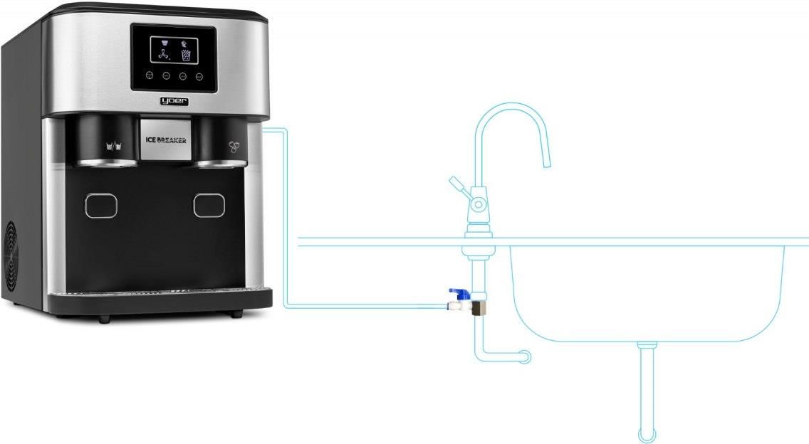 YOER Ice Breaker IMW03BK Kostkarka do lodu z dystrybutorem wody