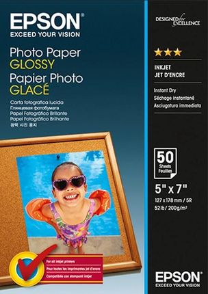 Epson Photo Paper Glossy - 13x18cm - 50 Arkuszy C13S042545