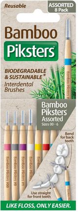 Piksters Bamboo Original 8Szt. Zestaw Starotwy Naturalnych Szczoteczek Międzyzębowych