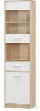 Zdjęcie Mebel Bos Witryna Tips 1D1W1S Dąb Sonoma Biały Mat - Człopa