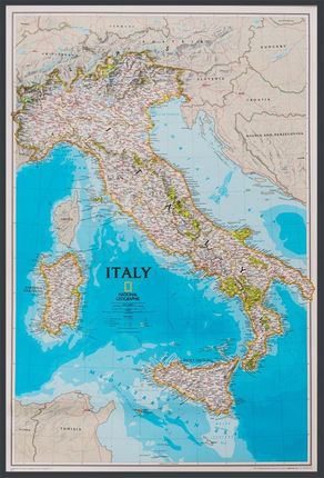 Włochy Classic Mapa Ścienna Trwała W Ramie Ng