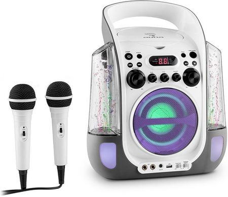 Auna Kara Liquida Zestaw Karaoke Cd Usb Mp3 Strumień Wodny Led 2 X Mikrofon Mobilny
