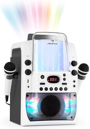 Auna Kara Liquida Bt Zestaw Karaoke Show Świetlne Fontanna Bluetooth Biały Szary