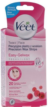 Veet Plastry do depilacji twarzy 20 sztuk