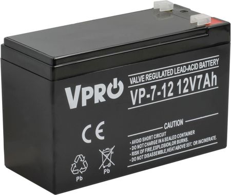 Akumulator do zasilacza UPS 12V 7Ah AGM VOLT Faston 187