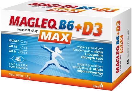 MAGLEQ B6 MAX + D3 45 tabletek