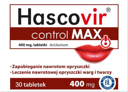 Hascovir control Max 400mg 30 tabletek