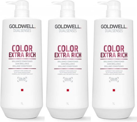 Goldwell DualSenses Color Extra Rich Zestaw odżywka do włosów farbowanych 3x1000ml