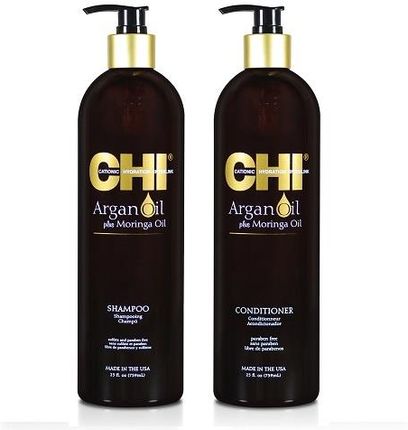 Chi Argan Oil Zestaw Szampon 739Ml + Odżywka 739Ml