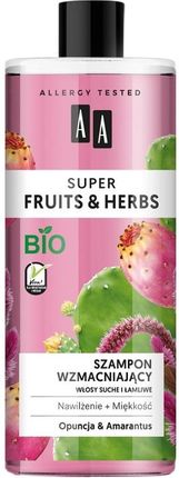 Aa Super Fruits&Herbs Szampon Wzmacniający Włosy Suche I Łamliwe Opuncja&Amarantus 500 ml