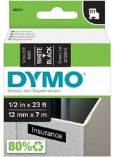Zdjęcie Taśma Dymo D1 12Mmx7M (45021) Czarna/Biały Nadruk - Zawiercie