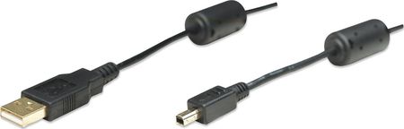 MANHATTAN KABEL USB  USB 2.0 A MALE / MINI 4-PIN MALE, 3 M,  (390378)