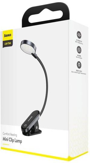  BASEUS LAMPKA BIURKOWA BASEUS COMFORT READING, Z KLIPSEM (SZARA)  (BSU1559GRY) отзывы - изображения 5