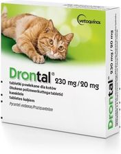 Zdjęcie Drontal 230mg + 20mg dla kotów 1 tabletka - Tarnowskie Góry
