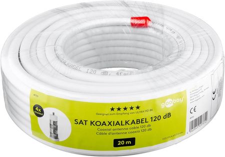 GOOBAY KABEL KONCENTRYCZNY RG6 GOOBAY 4XEKRAN 120DB CCS 20M  ()