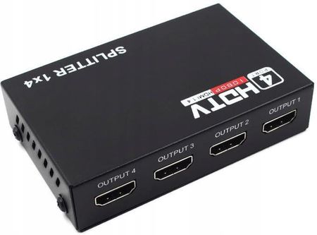 SWIATKABLI SPLITTER HDMI OBRAZU DŹWIĘKU 1X4 HDMI 1.4 HDCP 4 X  (5903794100039)