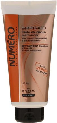Brelil Numero Brelil Numero Restructuring Shampoo With Oats Regenerujący Szampom Do Włosów 300 ml