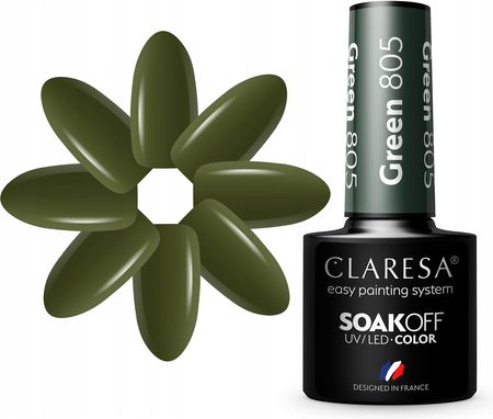 Claresa Lakier Hybrydowy Green nr 805 5 ml - zdjęcie 2