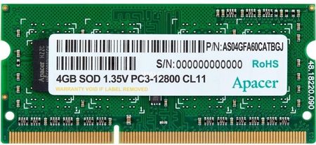 Apacer 4GB DDR3 1600MHz CL11 (AS04GFA60CATBGJ)