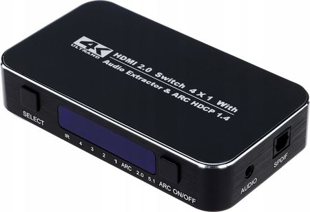 Kabel PAWONIK SWITCH HDMI 2.0 4x1 PRZEŁĄCZNIK UHD 4K HDCP HDR