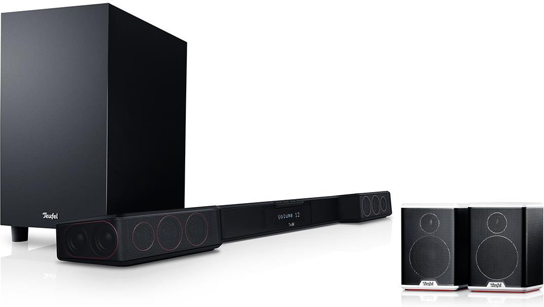 Cinebar Duett Surround Power Edition 4.1-set Soundbar Teufel Cinebar Duett Surround 4.1-Set czarny / czarny-biały
