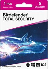 Bitdefender Total Security 5D 5PC 1Rok (UPLPIN11500003)