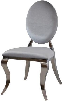BellaCasa.co Krzesło Ludwik II glamour Silver krzesło tapicerowane