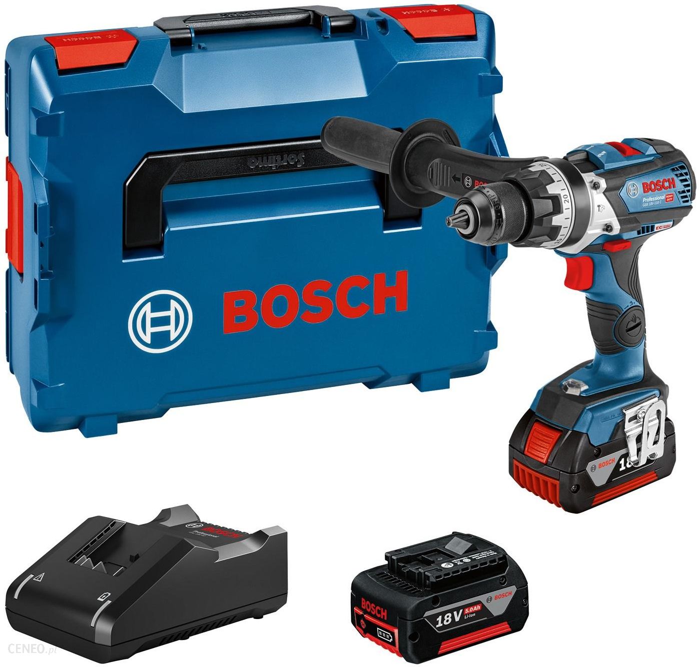 Bosch GSB 18V-110 C Professional zestaw walizka + 2 akumulatory + ładowarka 06019G030D
