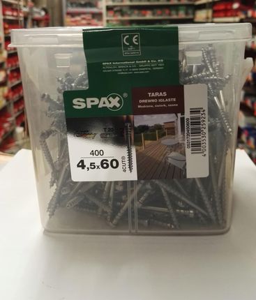 SPAX PROMOCJA SPAX WKRĘTY DO TARASU 4,5X60 WIROX 400SZT