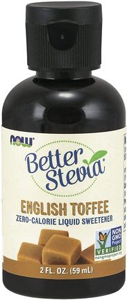 NOW FOODS Better Stevia Liquid Extract English Toffee (wegański) 59ml