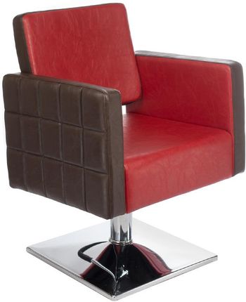 Fotel Fryzjerski Ernesto Czerwono-Brązowy Bm-6302