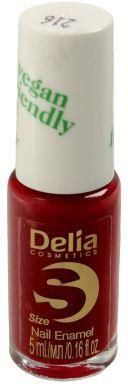 Delia  Cosmetics Vegan Friendly Emalia do paznokci Size S nr 216 Cherry Bomb 5ml