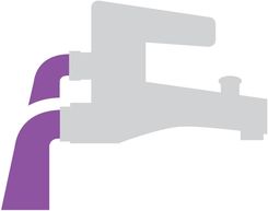 Zdjęcie Ferro Podstawka kątowa do baterii ściennych chrom (P52) - Stargard