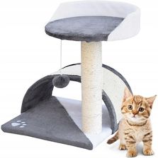 Zdjęcie DRAPAK DLA KOTA LEGOWISKO+BUDKA BIAŁO-SIWY 43CM HD17043 - Małomice