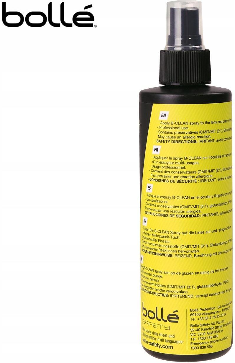 BOLLE PŁYN DO CZYSZCZENIA OKULARÓW GOGLI 250ML - zdjęcie 2 BOLLE PŁYN DO CZYSZCZENIA OKULARÓW GOGLI 250ML