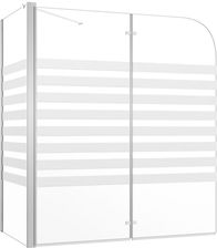 WEBHIDDENBRAND Parawan na wannę 120x68x130 cm szkło hartowane w paski