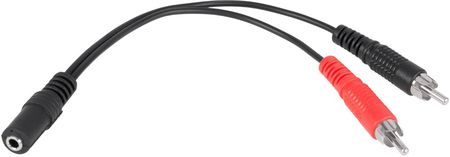 Kabel gniazdo jack 3.5-2xRCA 20cm