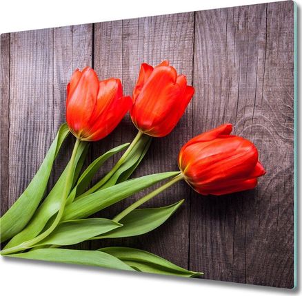 Tulup Deska do krojenia kuchenna Czerwone tulipany 60x52cm (PLDK60X52NN137777387)