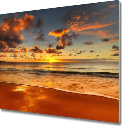 Tulup Deska do krojenia kuchenna Zachód słońca plaża 60x52cm (PLDK60X52NN40275478)