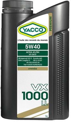 YACCO VX 1000 LL 5W40 1L