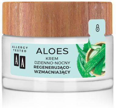 Krem AA Aloes 100% aloe vera extract dzienno-nocny regenerująco-wzmacniający na dzień i noc 50ml