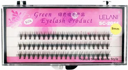 lelani  Silk Green Eyelash Product  Jedwabne kępki sztucznych rzęs  Standard  SC2011  9 mm