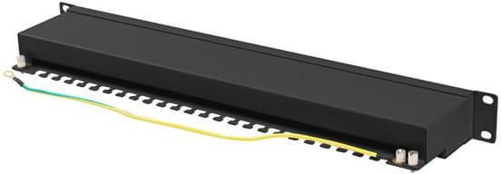 LANBERG PATCH PANEL 24 PORT 1U 19” KAT.6A EKRANOWANY CZARNY