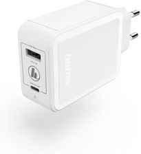 Zdjęcie Hama USB-A USB-C PD / Qualcomm Quick Charge 42W biały (183320) - Mielec