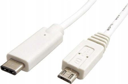12011843 KABEL USB (2.0) USB MICRO B M- USB C M 1M OKRĄGŁY B125