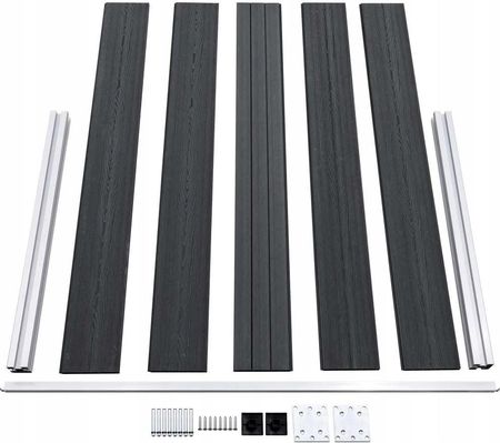 VIDAXL SZARE PANELOWE OGRODZENIE WPC 699X106CM 3053249 - zdjęcie 2